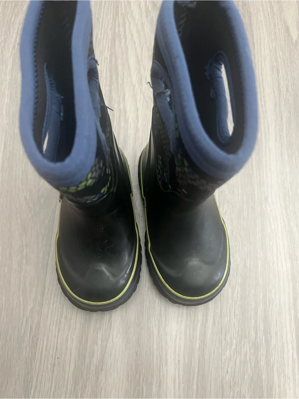 Bogs Grasp Axel Waterproof Rain Boots Toddler Infant Size 7 Blue Camo